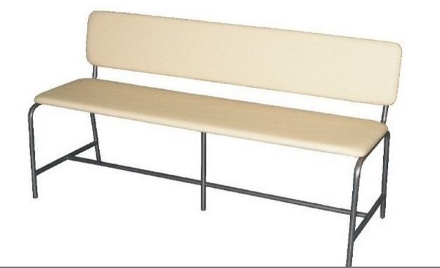 Скамья со спинкой двухместная, 1030*415*770 мм, сварной каркас