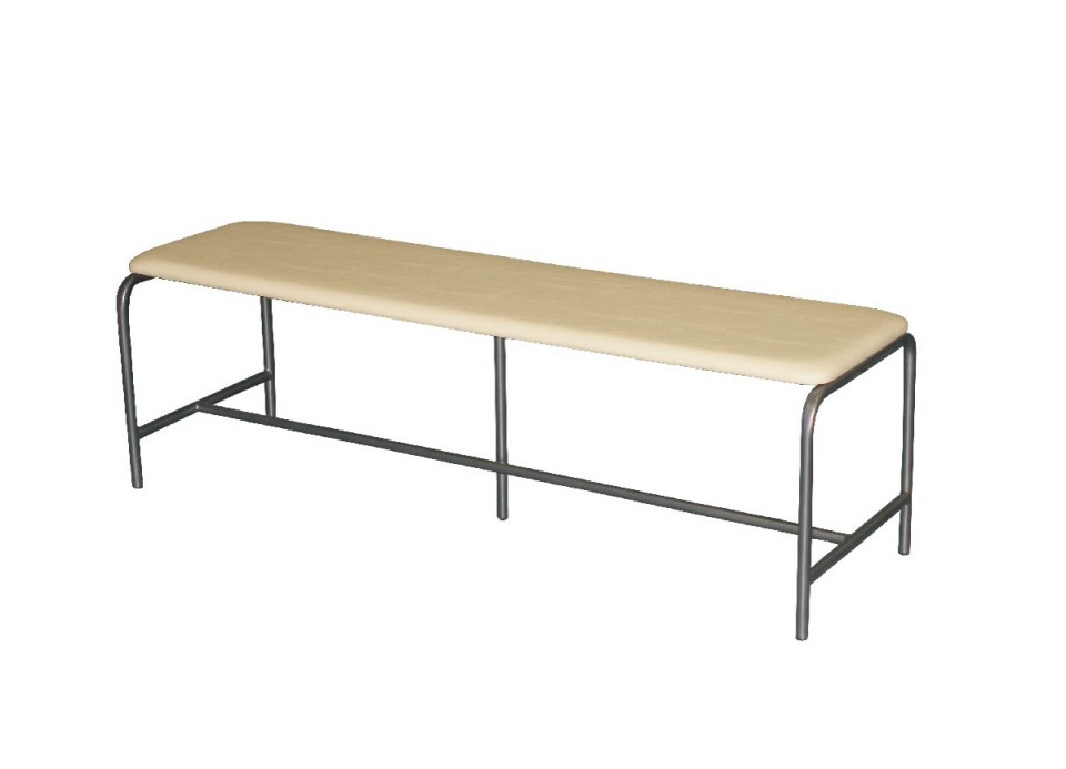 Скамья без спинки трехместная, 1530*400*460 мм, сварной каркас