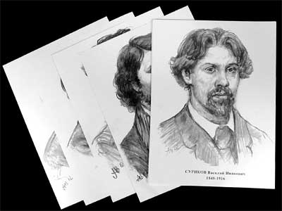 Портреты художников (22 штук, формат А3 )