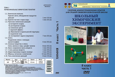 DVD Химия 8 класс Часть 1. Первоначальные химические понятия