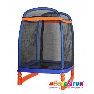 Батут детский с защитной сеткой 122х122м Moove&Fun