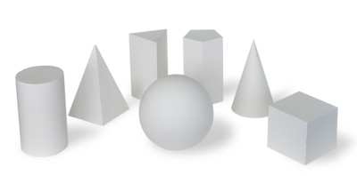 Гипс Набор геометрических фигур 8 штук