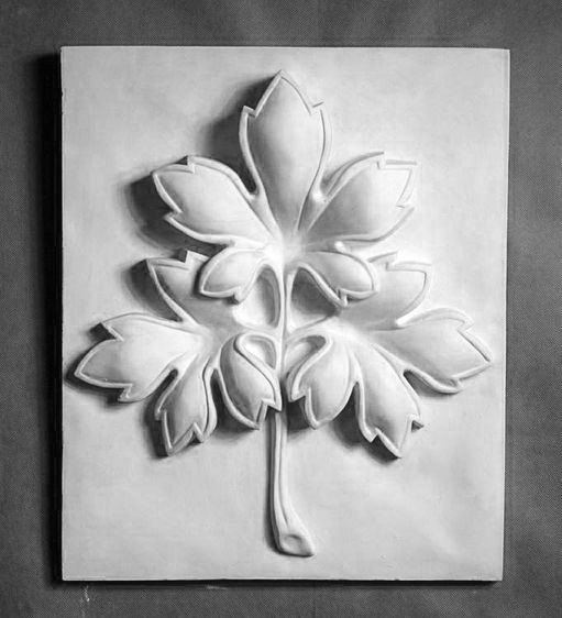 Гипс Орнамент Ветка клена