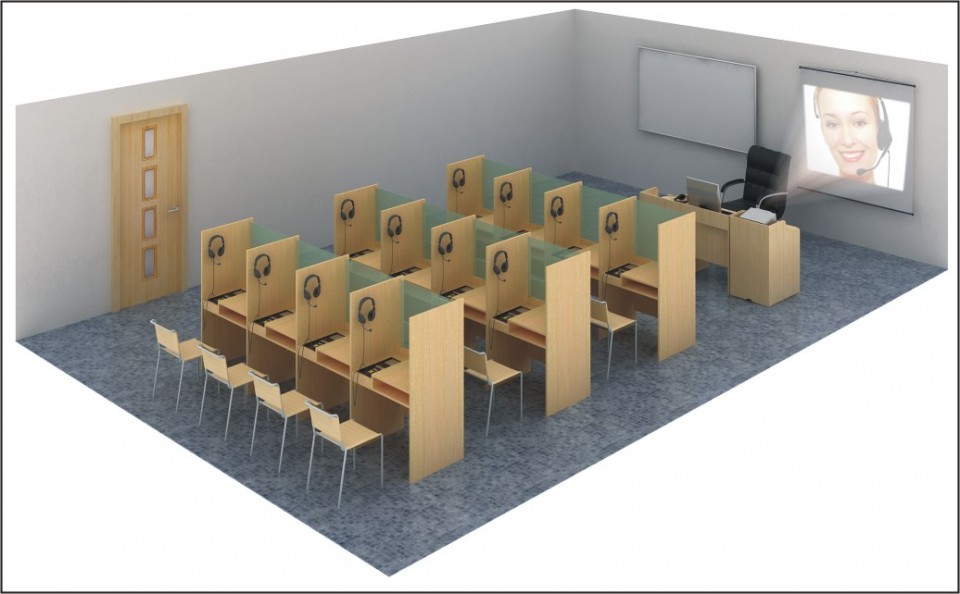 полный комплект лингафонного кабинета 8 мест