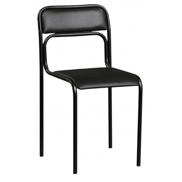 Стул офисный Ascona, кожзам (черный)