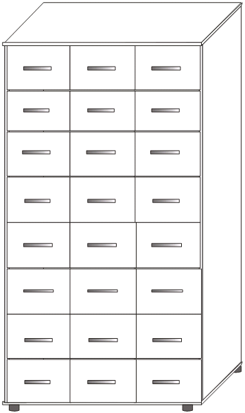 Шкаф картотечный на ножках ШК-01н