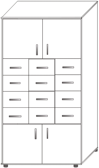 Шкаф картотечный на ножках ШК-02н