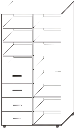 Шкаф картотечный на ножках ШК-03н