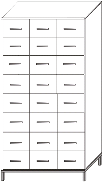 Шкаф картотечный на металлокаркасе ШК-01м