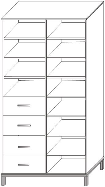 Шкаф картотечный на металлокаркасе ШК-03м