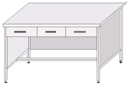 Стол лабораторный на металлокаркасе ЛСК-08г