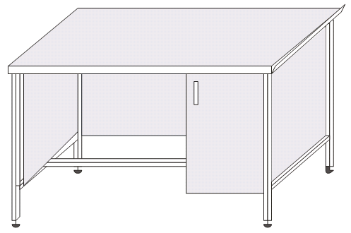 Стол лабораторный на металлокаркасе ЛСК-03г