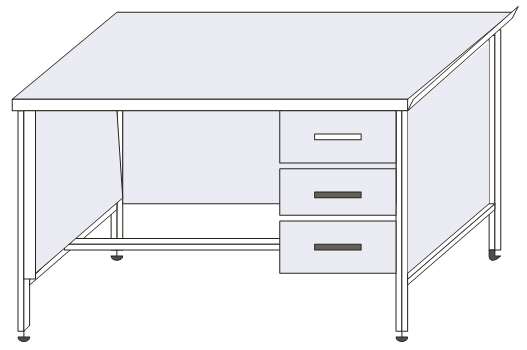 Стол лабораторный на металлокаркасе ЛСК-04ш