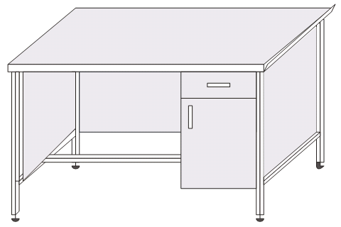 Стол лабораторный на металлокаркасе ЛСК-23г