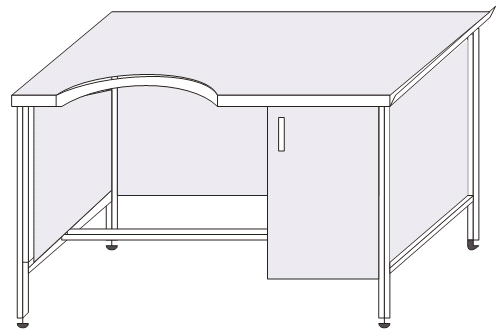 Столы лабораторные на металлокаркасе ЛСК-09ш/1