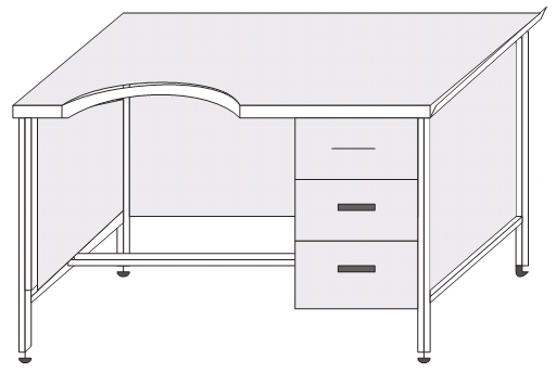 Столы лабораторные на металлокаркасе ЛСК-28ш/1