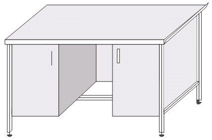 Стол лабораторный на металлокаркасе ЛСК-05г