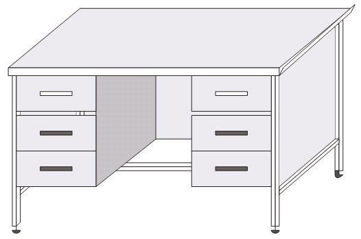 Стол лабораторный на металлокаркасе ЛСК-07г1