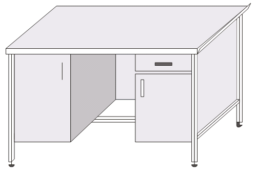 Стол лабораторный на металлокаркасе ЛСК-24г/1