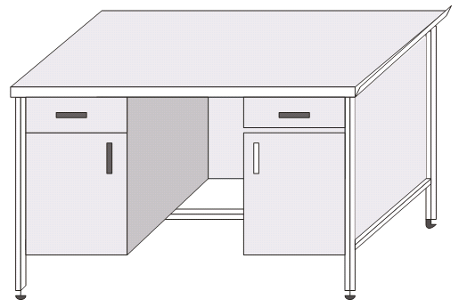 Стол лабораторный на металлокаркасе ЛСК-25г/1