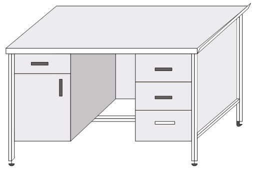 Стол лабораторный на металлокаркасе ЛСК-26ш