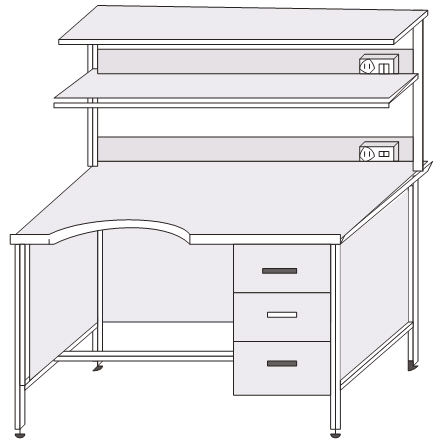 Стол лабораторный на металлокаркасе ЛСК-30г