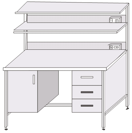 Стол лабораторный на металлокаркасе ЛСК-14г