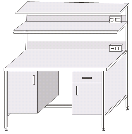 Стол лабораторный на металлокаркасе ЛСК-16г/1