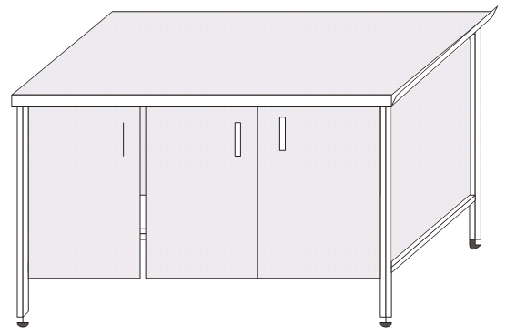 Тумба лабораторная на металлокаркасе СМК-01г
