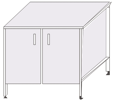 Тумба лабораторная на металлокаркасе ТМК-01ш/1