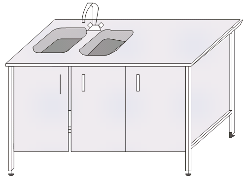 Тумба лабораторная на металлокаркасе ЛСК-17ш