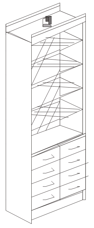 Витрина аптечная прямая ВП-04