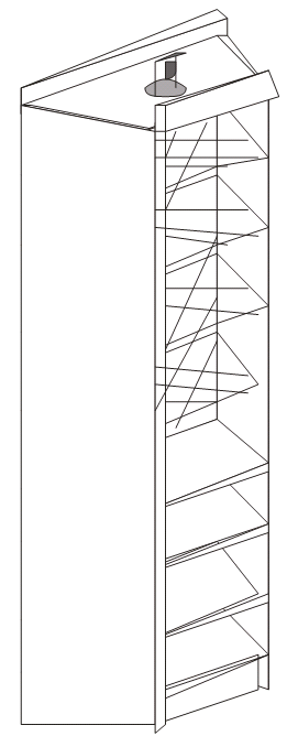 Витрина аптечная угловая, прямая ВПУ-05