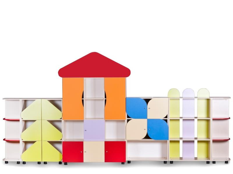 Стенка игровая ТЕРЕМОК модульная 3810*420*1840