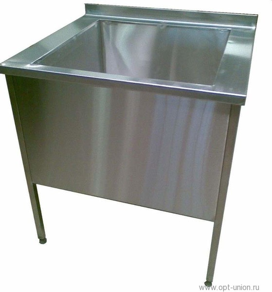 Ванна моечная с бортом  700*700*860 мм (1 секция, каркас: гнутый профиль из нерж. стали)