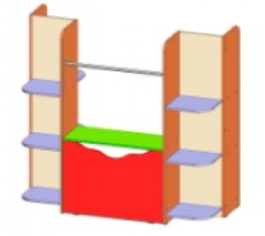 Игровая зона Театральный уголок АРЛЕКИНО 1360*560*1400