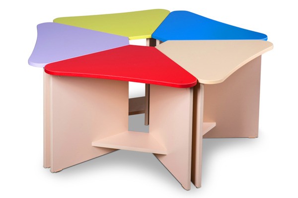 Стол РОМАШКА составной 5 частей 1070*1070*460