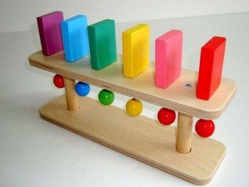 Тактильно-развивающая панель “Разноцветное домино” (6 домино)