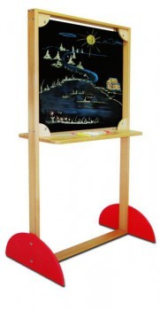 Двухсторонняя ширма “Меловая доска и магнитно-маркерная доска”, 700*1400 мм