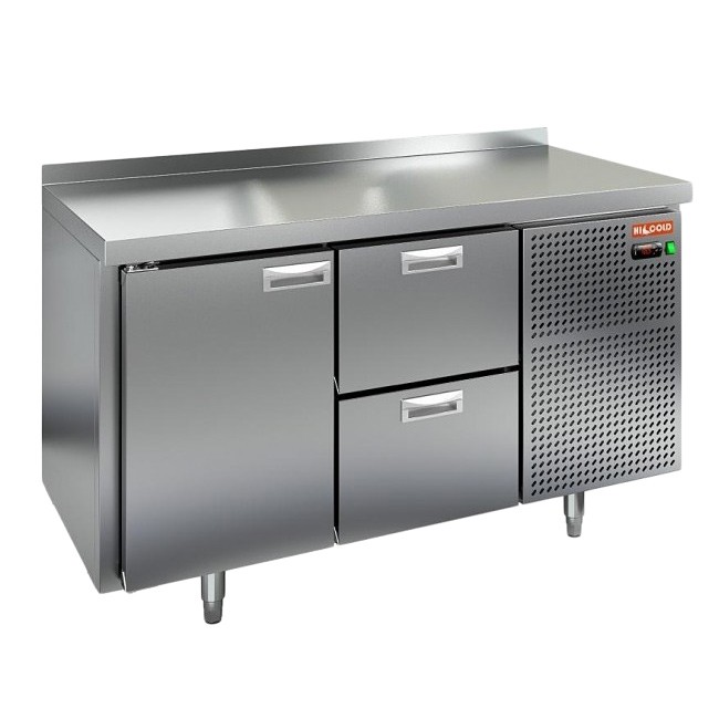 Стол охлаждаемый (среднетемпературный), 1 дверь, 2 ящика, 1390х700х850мм
