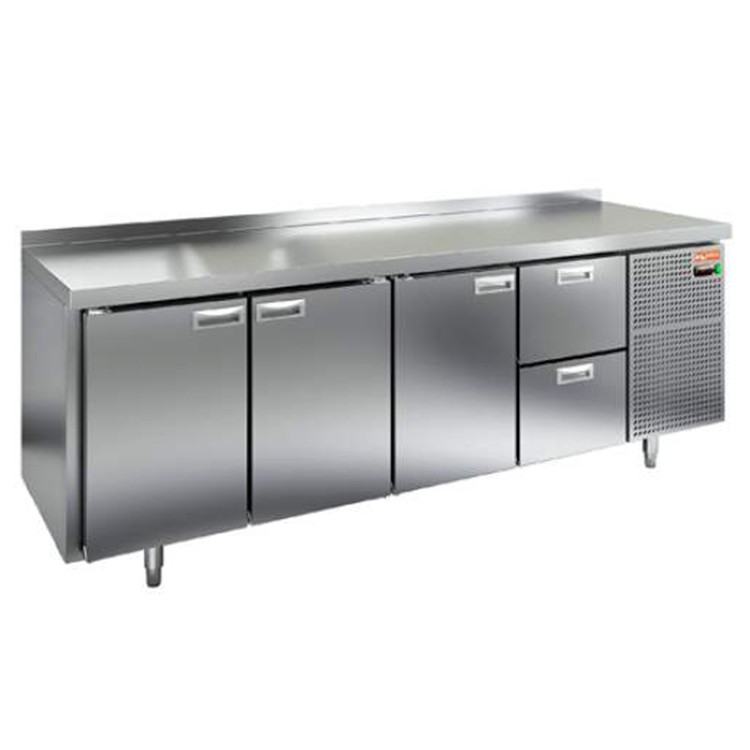 Стол охлаждаемый (среднетемпературный), 3 двери, 2 ящика, 2280х700х850мм