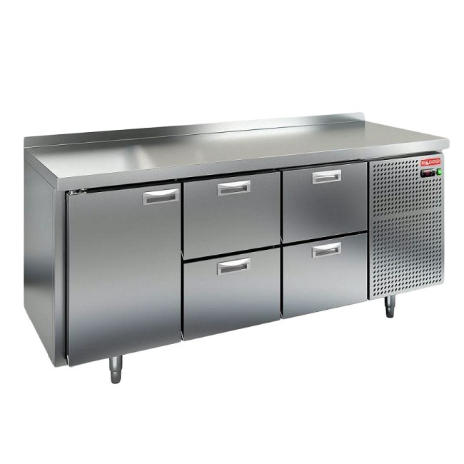 Стол охлаждаемый (среднетемпературный), 1 дверь, 4 ящика, 1835х600х850мм