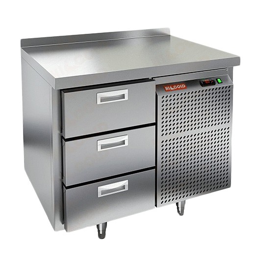 Стол охлаждаемый (среднетемпературный), 3 ящика, 900х700х850мм