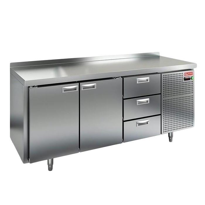 Стол охлаждаемый (среднетемпературный), 2 двери, 3 ящика, 1835х700х850мм