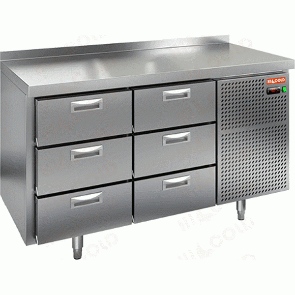Стол охлаждаемый (среднетемпературный), 6 ящиков, 1390х700х850мм