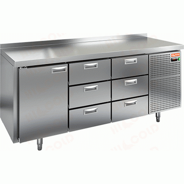 Стол охлаждаемый (среднетемпературный), 1 дверь, 6 ящиков, 1835х700х850мм