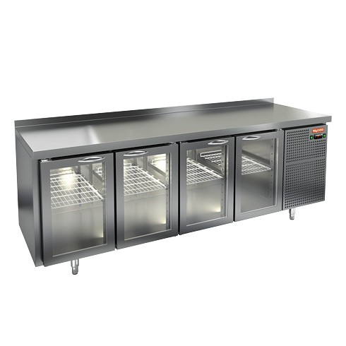 Стол охлаждаемый (среднетемпературный), 4 стеклянные двери, 2280х600х850мм