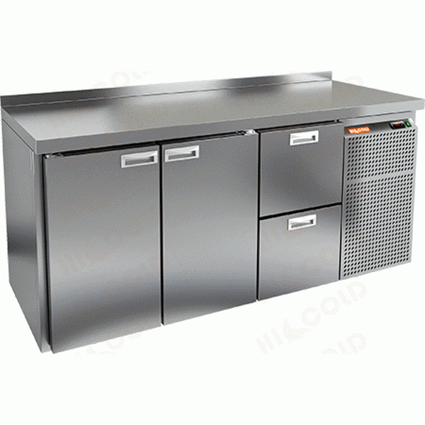 Стол охлаждаемый (среднетемпературный), 2 двери, 2 ящика, 1950х700х850мм