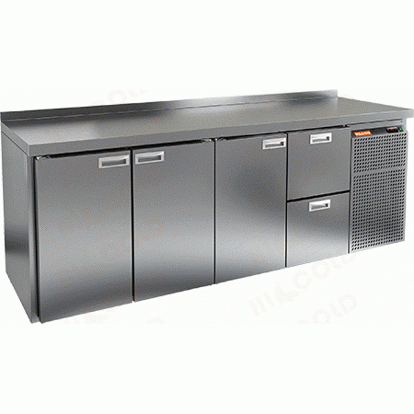 Стол охлаждаемый (среднетемпературный), 3 двери, 2 ящика, 2395х700х850мм