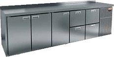Стол охлаждаемый (среднетемпературный), 3 двери, 4 ящика 2840х700х850мм